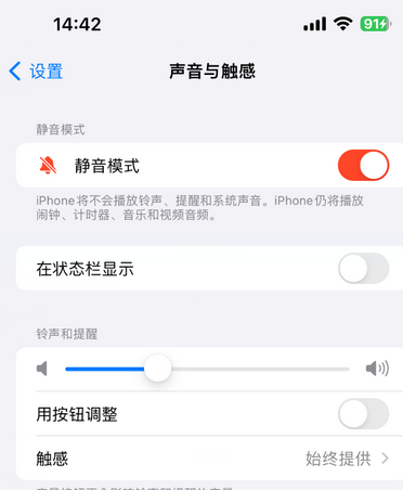 南康苹果15Pro维修网点分享iPhone15Pro系列机型中隐藏静音图标 